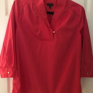Talbots Pink Cotton Blouse. Size 8.